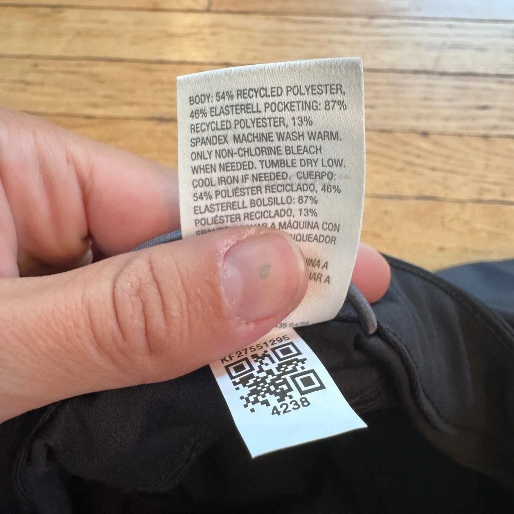 All In Motion Mens 360 Lifestyle Slim Fit 5-Pocket Pants Black 30x32 UPF 50+